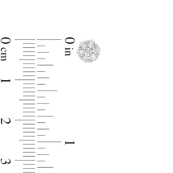 Previously Owned - 1/2 CT. T.w. Diamond Flower Earrings in 14K Gold