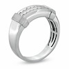 Thumbnail Image 2 of Previously Owned - 1/5 CT. T.W. Diamond Double Row Wedding Band in 10K White Gold