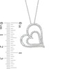 Thumbnail Image 3 of Previously Owned - 1/2 CT. T.W. Diamond Double Tilted Heart Pendant in 10K White Gold