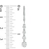 Thumbnail Image 3 of Previously Owned - 1/2 CT. T.W. Multi-Diamond Graduated Flower Dangle Drop Earrings in 10K White Gold