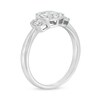 Thumbnail Image 3 of Previously Owned - 1/3 CT. T.W. Baguette and Round Composite Diamond Three Stone Ring in 10K White Gold