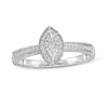 Thumbnail Image 1 of Previously Owned - 1/8 CT. T.W. Marquise-Shaped Multi-Diamond Frame Vintage-Style Promise Ring in Sterling Silver