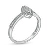 Thumbnail Image 2 of Previously Owned - 1/8 CT. T.W. Marquise-Shaped Multi-Diamond Frame Vintage-Style Promise Ring in Sterling Silver