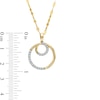 Thumbnail Image 4 of Previously Owned - 1/4 CT. T.W. Diamond Double Circle Outline Pendant in 10K Gold