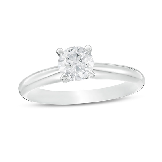 Previously Owned - 1/2 CT. Diamond Solitaire Engagement Ring in 10K White Gold (I/I3)