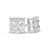 Thumbnail Image 1 of Previously Owned - 1/2 CT. T.W. Cushion-Shaped Multi-Diamond Stud Earrings in 10K White Gold