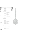 Thumbnail Image 3 of Previously Owned - 1/3 CT. T.W. Multi-Diamond Double Frame Oval Drop Earrings in 10K White Gold