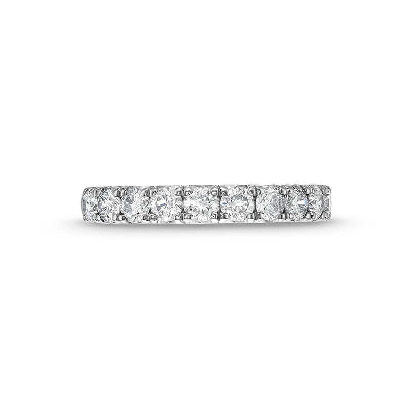 Main Image 4 of Previously Owned - Vera Wang Love Collection 1 CT. T.W. Diamond Eleven Stone Anniversary Band in 14K White Gold (I/SI2)