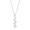 Thumbnail Image 1 of Previously Owned - Marilyn Monroe™ Collection 3/4 CT. T.W. Diamond Graduated Linear Drop Pendant in 10K White Gold