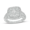 Thumbnail Image 1 of Previously Owned - 1 CT. T.W. Diamond Double Cushion-Shaped Frame Engagement Ring in 10K White Gold (J/I3)