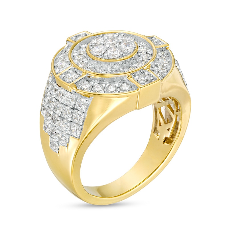 Main Image 3 of Previously Owned - 2-1/2 CT. T.W. Multi-Diamond Double Frame Ring in 10K Gold