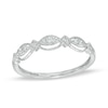 Thumbnail Image 1 of Previously Owned - 1/15 CT. T.W. Diamond Vintage-Style Scallop Edge Stackable Anniversary Band in 10K White Gold