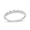 Thumbnail Image 1 of Previously Owned - 1/15 CT. T.W. Diamond Vintage-Style Geometric Stackable Anniversary Band in 10K White Gold