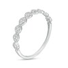 Thumbnail Image 3 of Previously Owned - 1/15 CT. T.W. Diamond Vintage-Style Geometric Stackable Anniversary Band in 10K White Gold