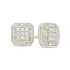 Thumbnail Image 1 of Previously Owned - Men's 1/2 CT. T.W. Cushion-Shaped Multi-Diamond Frame Stud Earrings in 10K Gold