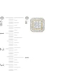 Thumbnail Image 3 of Previously Owned - Men's 1/2 CT. T.W. Cushion-Shaped Multi-Diamond Frame Stud Earrings in 10K Gold
