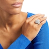 Thumbnail Image 2 of Previously Owned - 4 CT. T.W. Oval-Shaped Multi-Diamond Starburst Ring in 10K White Gold