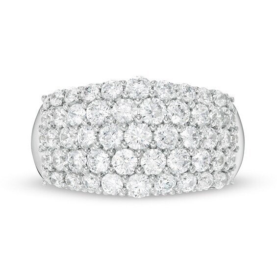 Previously Owned - 2 CT. T.w. Lab-Grown Diamond Multi-Row Ring in 14K White Gold (F/Si2)