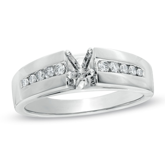 Previously Owned - 1/4 CT. T.w. Diamond Semi-Mount in 14K White Gold