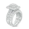 Thumbnail Image 2 of Previously Owned - 4 CT. T.W.  Emerald-Cut Diamond Double Frame Multi-Row Bridal Set in 14K White Gold (I/I1)