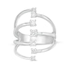 Thumbnail Image 1 of Previously Owned - 1/2 CT. T.W. Diamond Linear Seven Stone Open Shank Ring in 10K White Gold