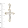 Thumbnail Image 2 of Previously Owned - 1/2 CT. T.W. Diamond Layered Gothic-Style Cross Necklace Charm in 10K Gold