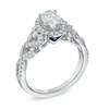 Thumbnail Image 2 of Previously Owned - Vera Wang Love Collection 1 CT. T.W. Oval Diamond Frame Engagement Ring in 14K White Gold