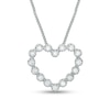 Thumbnail Image 1 of Previously Owned - 1/4 CT. T.W. Diamond Bubbly Heart Pendant in 10K White Gold