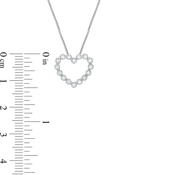 Previously Owned - 1/4 CT. T.w. Diamond Bubbly Heart Pendant in 10K White Gold