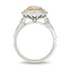 Thumbnail Image 3 of Previously Owned - Enchanted Disney Aladdin 1-1/2 CT. T.W. Oval Diamond Double Frame Engagement Ring in 14K Two-Tone Gold