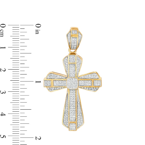 Previously Owned - 5/8 CT. T.w. Diamond Gothic-Style Cross Charm in 10K Gold