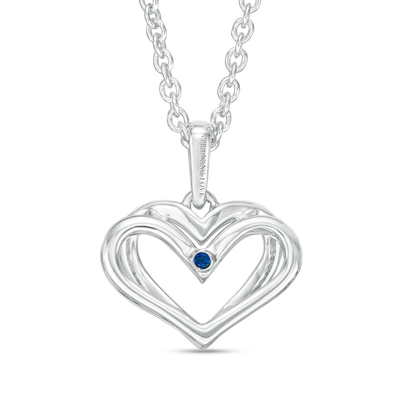 Main Image 2 of Previously Owned - The Kindred Heart from Vera Wang Love Collection 1/10 CT. T.W. Diamond Pendant in Sterling Silver