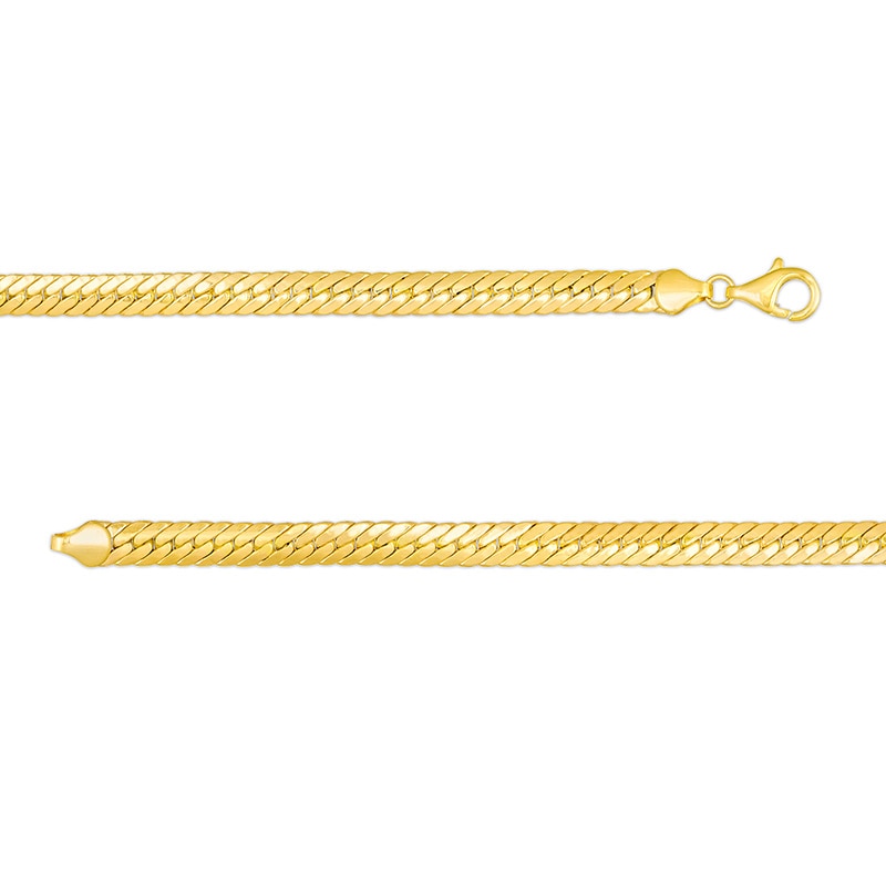 Main Image 2 of Previously Owned - 5.0mm Cuban Snake Chain Bracelet in Hollow 10K Gold - 7.5"