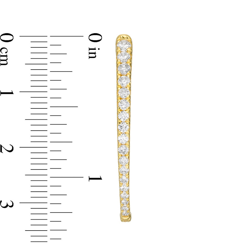 Main Image 3 of Previously Owned - 2 CT. T.W. Diamond Inside-Out Hoop Earrings in 10K Gold