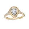 Thumbnail Image 1 of Previously Owned - 1/2 CT. T.W. Pear-Shaped Diamond Frame Vintage-Style Engagement Ring in 14K Gold (I/SI2)