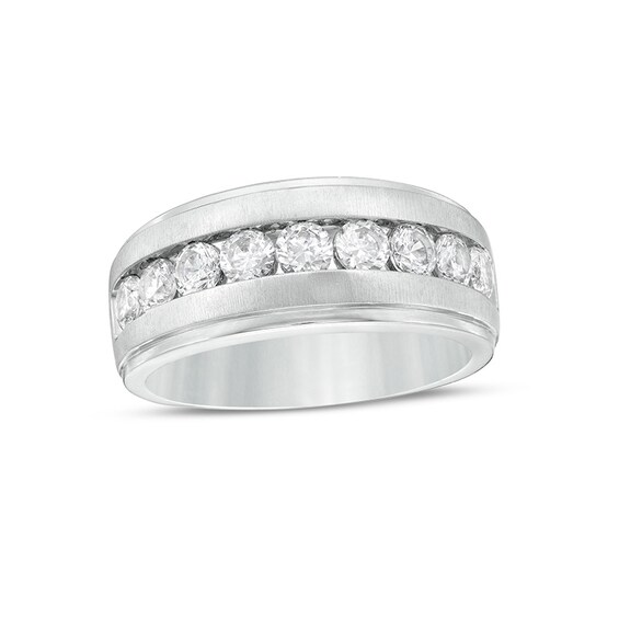 Previously Owned - 1-1/2 CT. T.w. Diamond Nine Stone Wedding Band in 10K White Gold