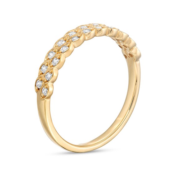 Previously Owned - 1/4 CT. T.w. Diamond Marquise-Shaped Double Row Stackable Band in 10K Gold
