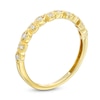 Thumbnail Image 3 of Previously Owned - 1/8 CT. T.W. Diamond Alternating Shapes Vintage-Style Stackable Band in 10K Gold
