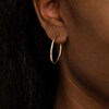 Thumbnail Image 2 of Previously Owned - 30.0mm Diamond-Cut Inside-Out Tube Oval Hoop Earrings in Hollow 10K Gold