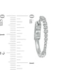 Thumbnail Image 2 of Previously Owned - Marilyn Monroe™ Collection 1/5 CT. T.W. Diamond Hoop Earrings in 10K White Gold