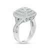 Thumbnail Image 3 of Previously Owned - 1 CT. T.W. Cushion-Shaped Multi-Diamond Triple Framed Twist Shank Ring in 10K White Gold