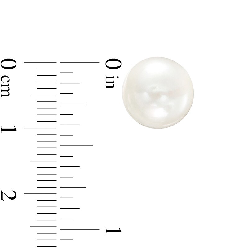 Main Image 3 of Previously Owned-10.0mm Freshwater Cultured Pearl Stud Earrings in 14K Gold