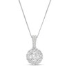 Thumbnail Image 1 of Previously Owned - 1 CT. T.W. Diamond Frame Drop Pendant in 10K White Gold