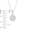 Thumbnail Image 3 of Previously Owned - 1 CT. T.W. Diamond Frame Drop Pendant in 10K White Gold