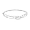Thumbnail Image 1 of Previously Owned - 1/5 CT. T.W. Diamond Intertwined Bangle in Sterling Silver