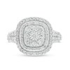 Thumbnail Image 4 of Previously Owned - 1 CT. T.W. Diamond Triple Cushion-Shaped Double Frame Ring in 10K White Gold