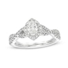 Thumbnail Image 1 of Previously Owned - Celebration Infinite™ 1 CT. T.W.  Oval Diamond Frame Engagement Ring in 14K White Gold (I/SI2)