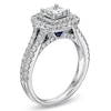 Thumbnail Image 3 of Previously Owned - Vera Wang Love Collection 1-1/2 CT. T.W. Princess-Cut Diamond Frame Split Shank Ring in 14K White Gold