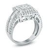 Thumbnail Image 2 of Previously Owned - 1-1/2 CT. T.W. Composite Diamond Square Frame Multi-Row Shank Engagement Ring in 10K White Gold