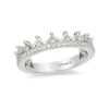 Thumbnail Image 1 of Previously Owned - Enchanted Disney Princess 1/6 CT. T.W. Diamond Tiara Wedding Band in 14K White Gold